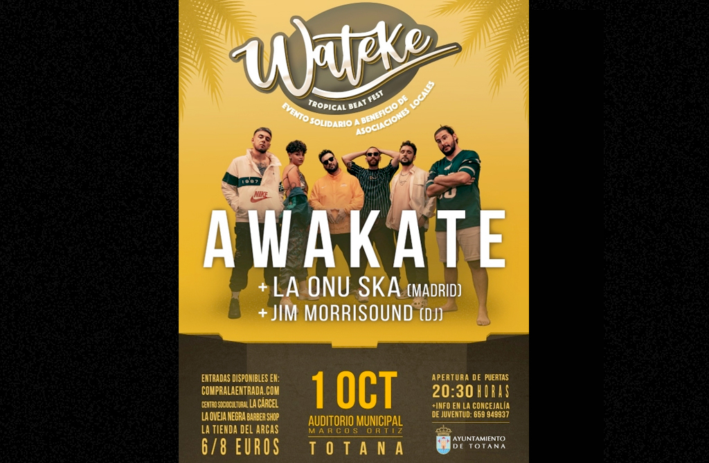 “Wateke”, un concierto protagonizado por la banda “Awakate” a beneficio del tejido asociativo local