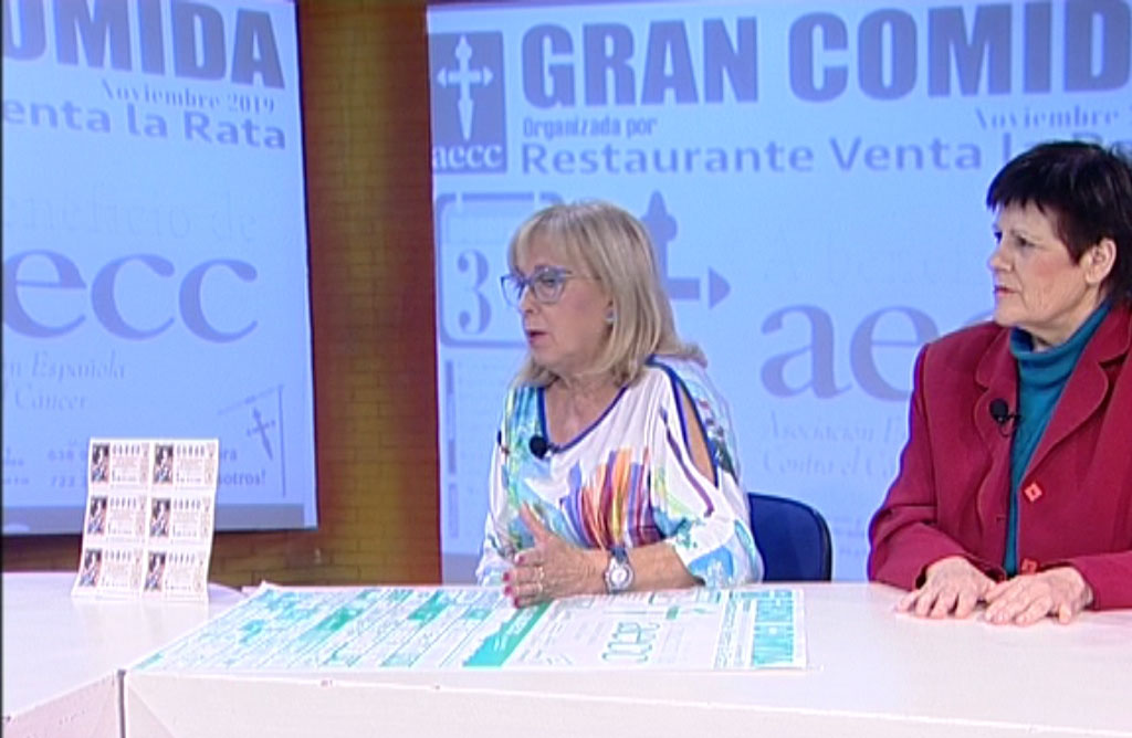 Entrevista en canal 6 television Totana a Pepi Andreo y Rosa Martinez de la asociación para la lucha contra el cancer.