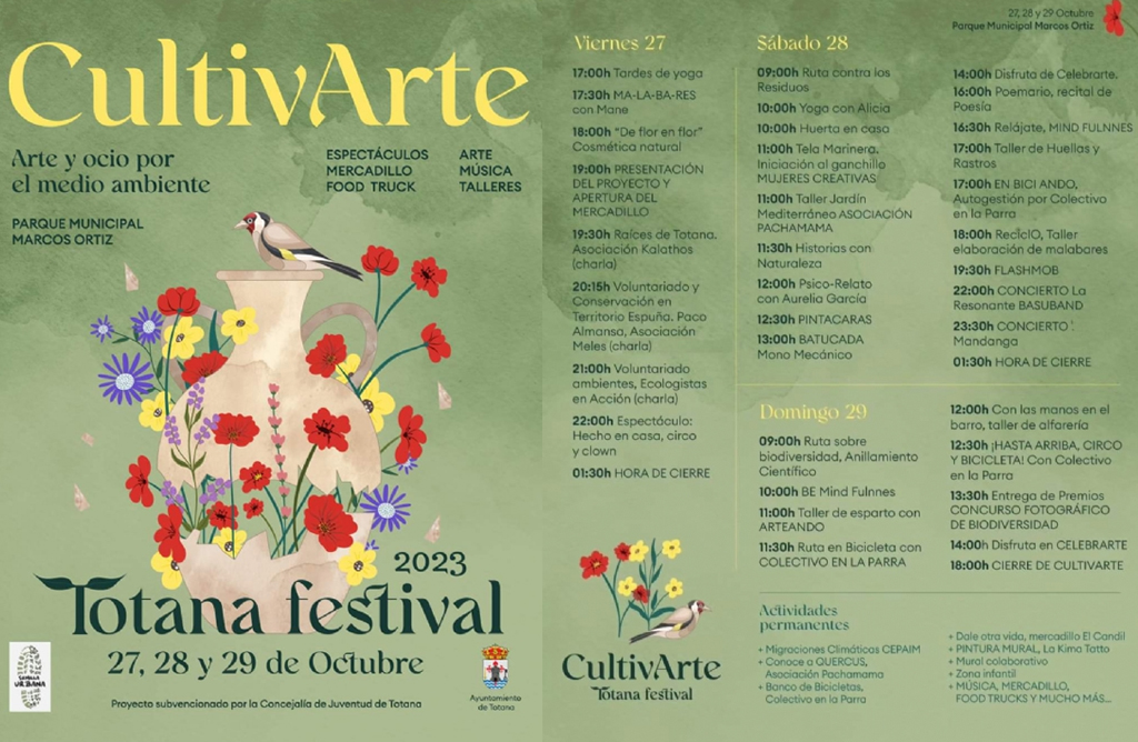 Totana acoge este fin de semana las Jornadas Ambientales Cultivarte. Arte y ocio por el medio ambiente