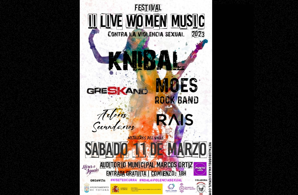 El 11 de marzo se celebrar el Festival II Live Women Music 2023 contra la Violencia Sexual