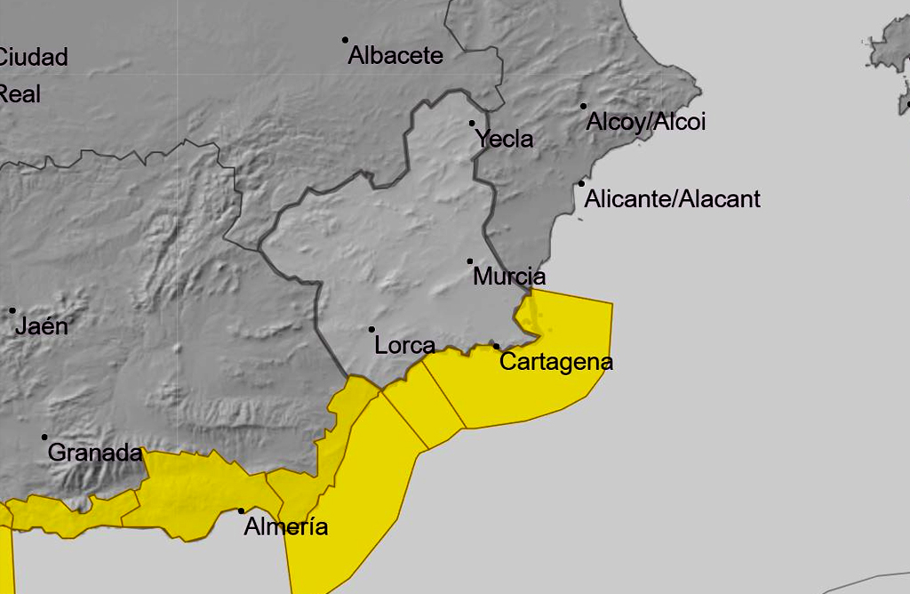 Cielos muy nubosos y aviso amarillo por fenómenos costeros para terminar la semana
