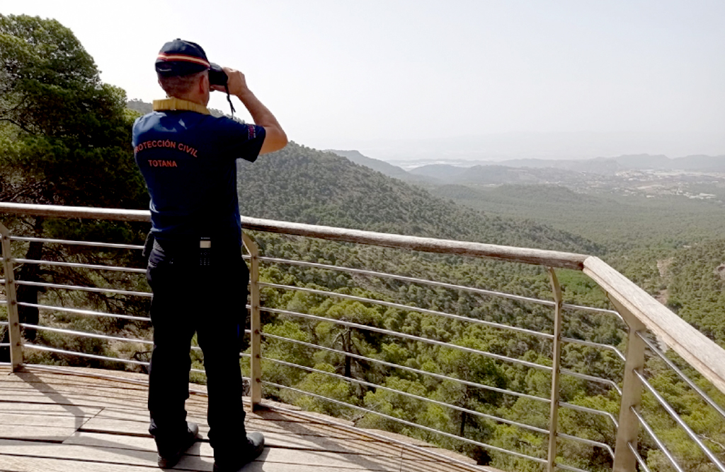 Se ha activado la red de vigilancia fija contra los incendios forestales en la Regin de Murcia